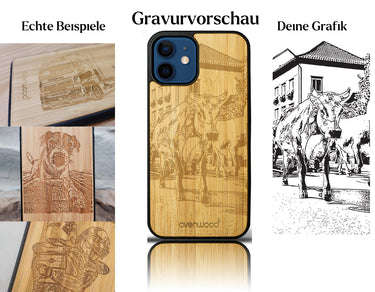 INDIVIDUELL iPhone 12 Bambus-Kunststoff